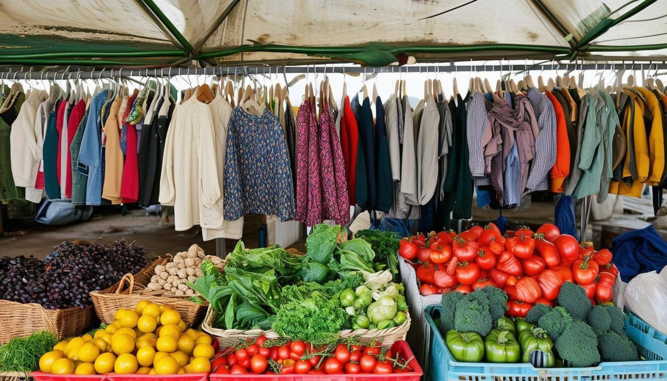 Farmers Produce and Secondhand Clothing