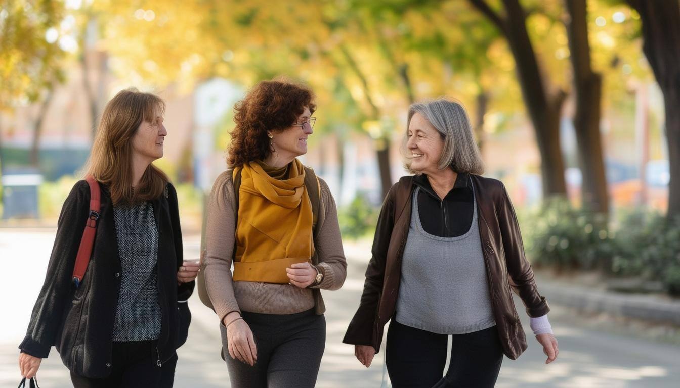 walk and discussion women